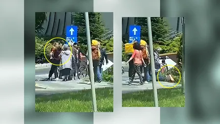 Adevărul din spatele clipului viral în care un livrator GLOVO face knockout un bătrân, după o ciocnire mașină-trotinetă / Precizări DGPMB