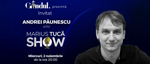 Marius Tucă Show începe miercuri, 2 noiembrie, de la ora 20.00, live pe gândul.ro