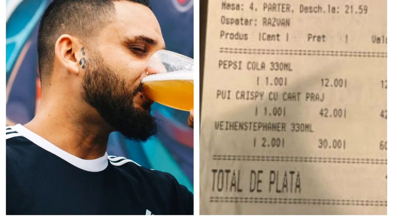 Nu e un BANC! Câți lei a plătit un turist pe un suc, o porție de pui cu cartofi prăjiți și două beri în Vama Veche