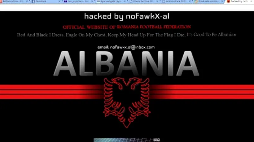 Site-ul FRF a fost spart de hackeri albanezi. Ce mesaj au postat pe frf.ro