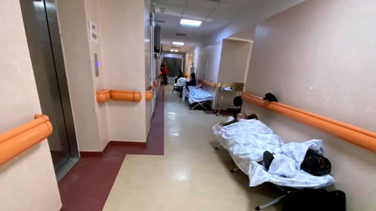 Spitalul „Matei Balș” din Capitală, copleșit de Covid! Pacienții sunt tratați pe holuri, pentru că nu mai au loc în saloane (FOTO & VIDEO)