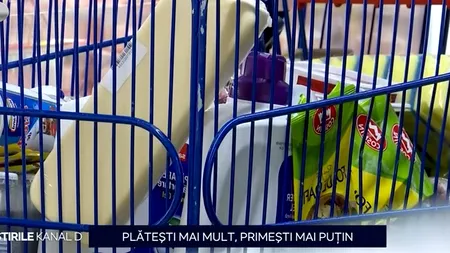 Cum ești păcălit la cumpărături: plătești mai mult, pe cantități tot mai mici de produse