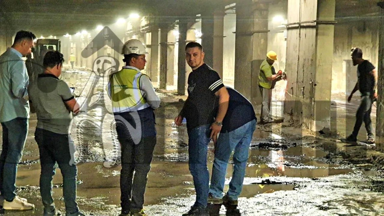EXCLUSIV | Ce au găsit muncitorii de la Pasajul Unirii după ce au îndepărtat asfaltul. „Sunt probleme mari cu infiltrațiile de apă din Dâmbovița”. Consolidarea pasajului nu se face acum!