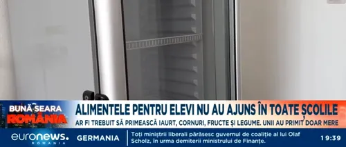 De ce alimentele pentru ELEVI nu au ajuns în toate școlile. „Cornul și laptele”, înlocuite cu un măr, în unele școli