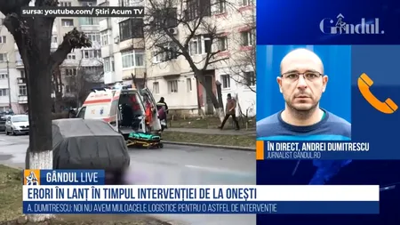 GÂNDUL LIVE. Andrei Dumitrescu, despre intervenția de la Onești: „Din alt balcon, agresorul putea fi împușcat foarte ușor. Ieșea mereu la geam”