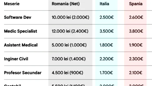 Cât ai câștiga pentru job-ul tău, dacă te-ai muta în străinătate. Ce salariu ai primi în Italia, Spania, Germania, Anglia și SUA