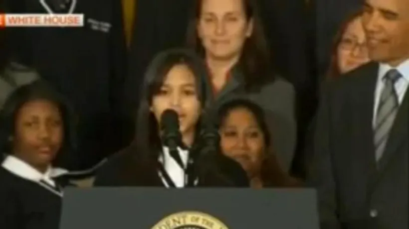 VIDEO. Barack Obama, impresionat de discursul unei eleve. Sunt sigur că mama ta e mândră de tine