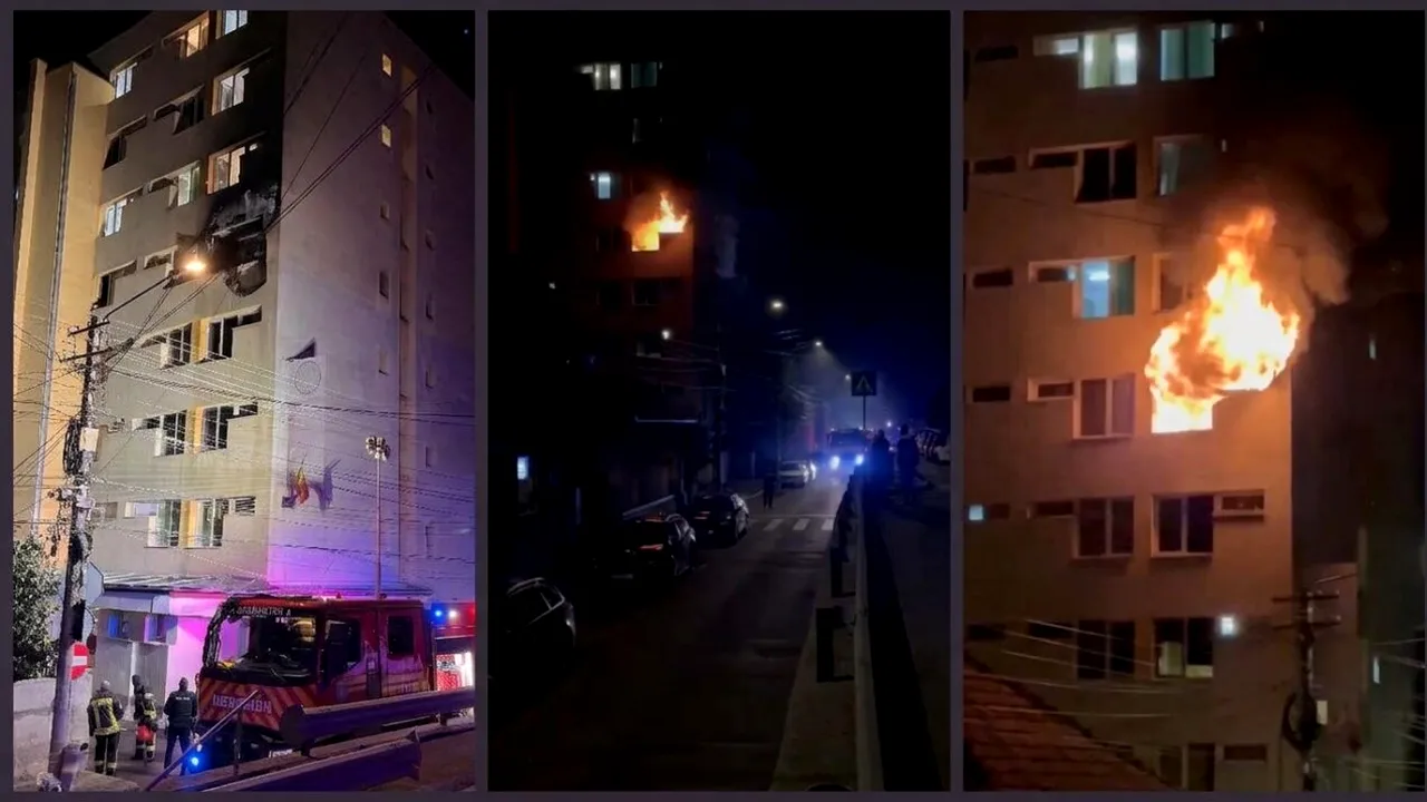 Incendiu într-un cămin studențesc din Cluj-Napoca. Aproape 200 de tineri au ieșit singuri din clădire. Pompierii au mai găsit 13 studenți în camere