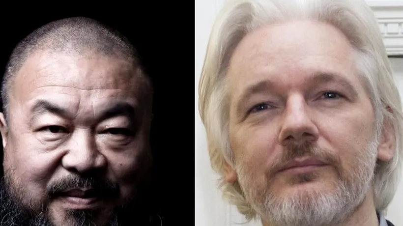 Julian Assange și Ai Weiwei au fost protagoniștii unui „selfie scandalos la Londra
