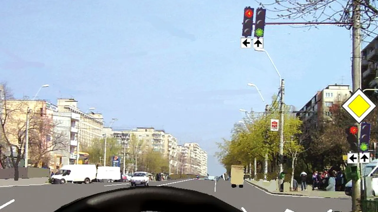 Teste auto: ATENȚIE, aveți DOUĂ semafoare! Cum veți proceda corect în intersecția dată? 