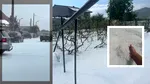 Fenomene meteo extreme în Neamț după ploaia cu grindină: Fotografii cu „zăpadă” depusă în toiul verii au fost distribuite pe internet