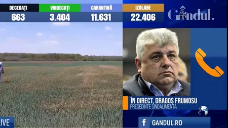 GÂNDUL LIVE. Dragoș Frumosu, președinte Sindalimenta: Pe fondul secetei și al pandemiei, vor crește prețurile