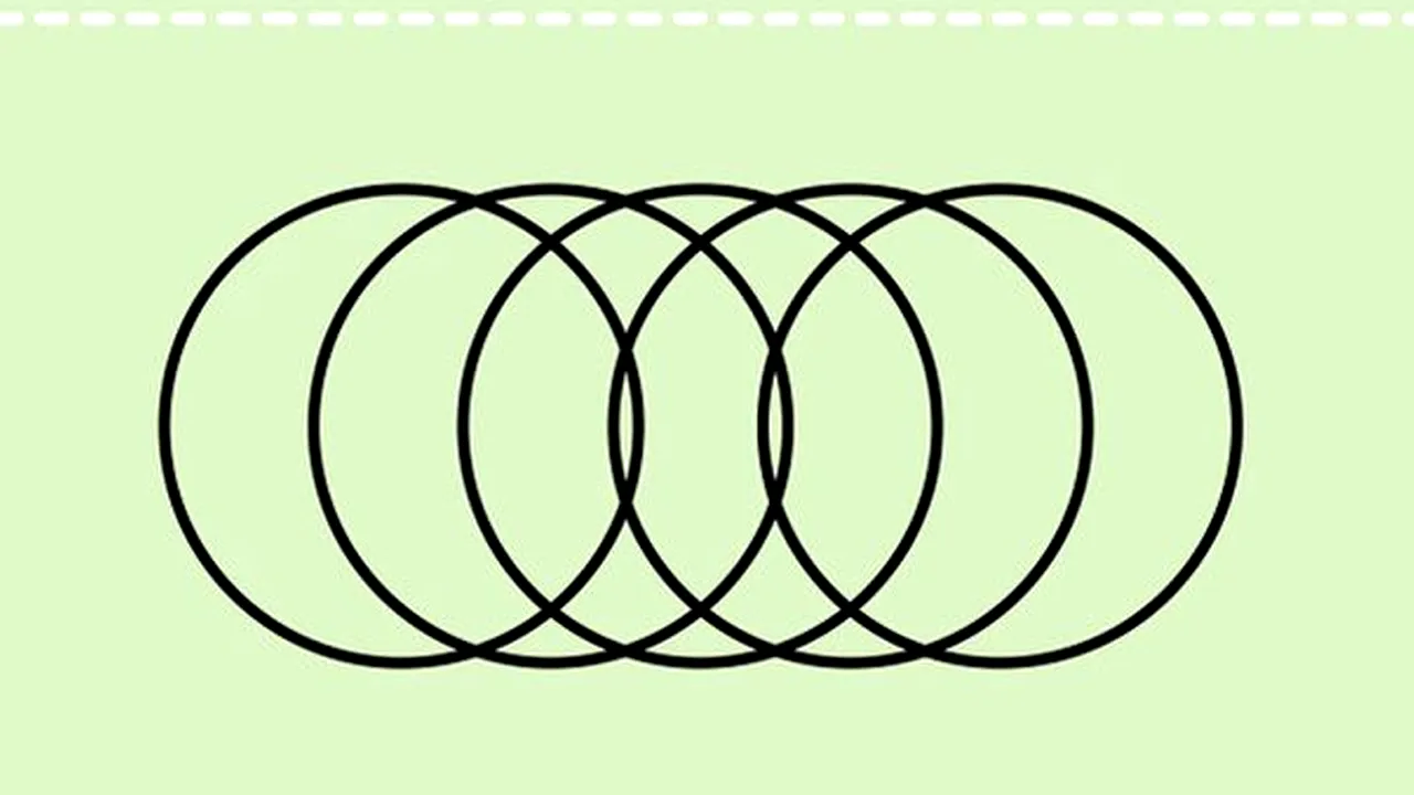 Test de inteligență | Câte cercuri sunt în poza asta, în total?