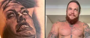 Pentru a-și dovedi dragostea, acest tânăr a decis să-și tatueze chipul soției pe coapsă. Când a văzut rezultatul, nevasta a avut o criză de plâns