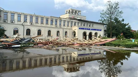 MAI demarează o evaluare tehnică după ce o clădire a Academiei de Poliție a fost serios avariată de furtună. Europol: 