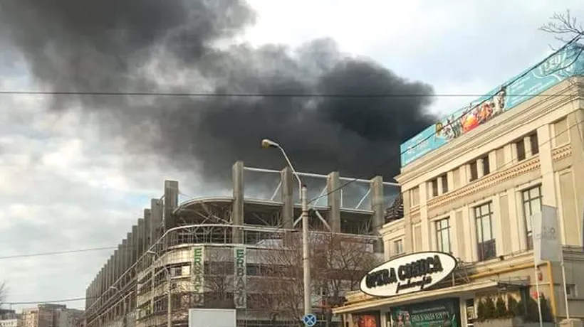Incendiu la Stadionul Rapid, aflat în construcție! De la ce au pornit flăcările la arena din Giulești