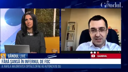 GÂNDUL LIVE. Vlad Voiculescu, viceprimarul Capitalei, fost ministru al Sănătății: Autorizațiile de funcționare sunt date din pix, nu sunt respectate criteriile!