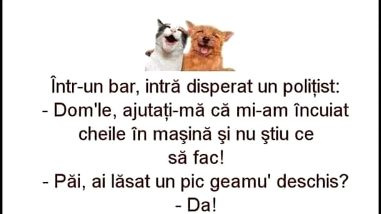 Bancul de marți | Polițistul disperat