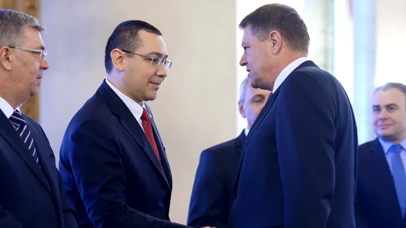 Întâlnire Iohannis - Ponta la Palatul Cotroceni pe tema noului Cod Fiscal