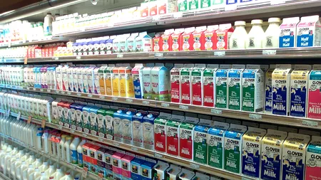 Ieftinirea laptelui de la 1 mai, doar pe hârtie. La  rafturi, RETAILERII păstrează prețurile mari
