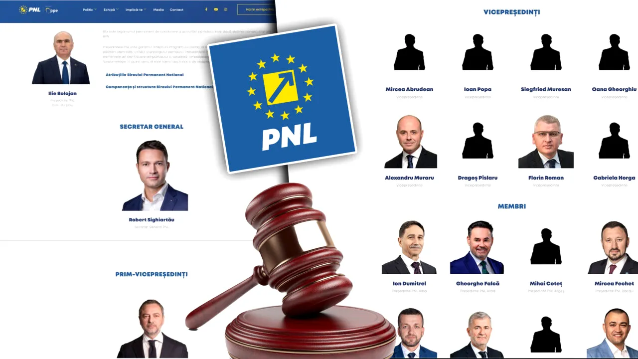 Conducerea ilegală a PNL figurează în continuare pe site-ul partidului. După decizia instanței prin care s-au anulat toate deciziile Congresului Extraordinar, nimeni nu s-a obosit să schimbe nimic