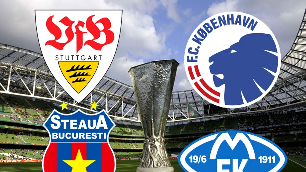 STEAUA în GRUPELE EUROPA LEAGUE 2012-2013. Prezentarea adversarilor VfB Stuttgart, FC Copenhaga și Molde