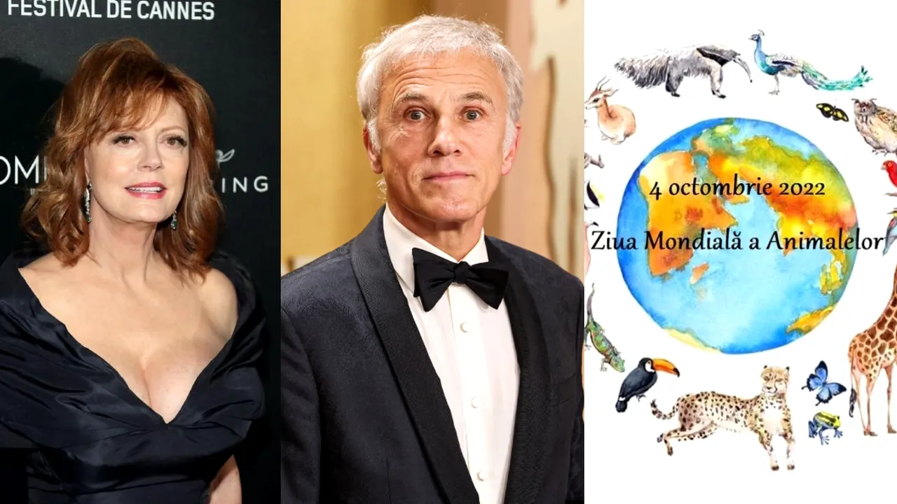 4 Octombrie, calendarul zilei: Susan Sarandon împlinește 80 de ani, Christoph Waltz 70. Ziua Mondială a Animalelor
