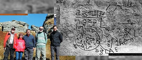 EXCLUSIV | Arheologii vor să deslușească misterul inscripțiilor arhaice din Munții Țarcu. „Ar data din secolul I î.Hr și probabil sunt funerare”