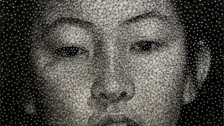 GALERIE FOTO. Tehnică inedită în realizarea de portrete a unei artiste japoneze 