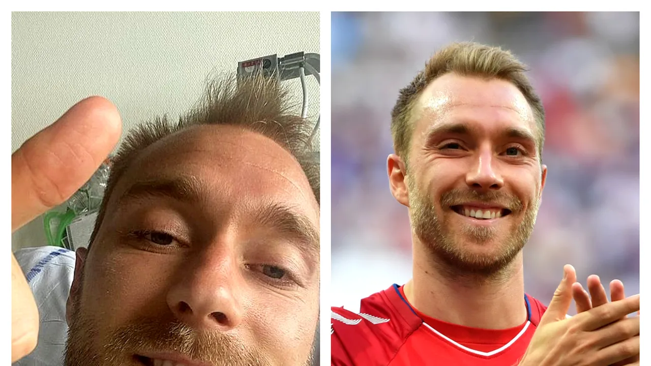 Christian Eriksen, mesaj de pe patul de spital: Sunt bine. Mai trebuie să fac câteva investigații