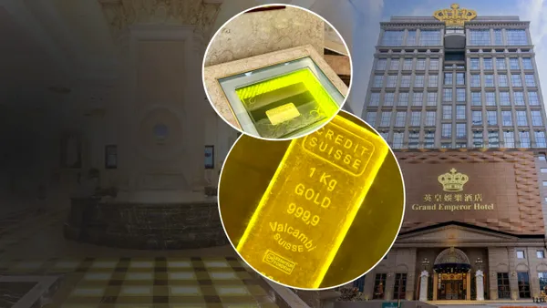 Prețul-record al aurului împinge la decizii „nebunești“. Proprietarii unui hotel de lux din China și-au distrus podeaua de lingouri din hol. Câți bani au reușit să strângă din vânzarea metalului prețios