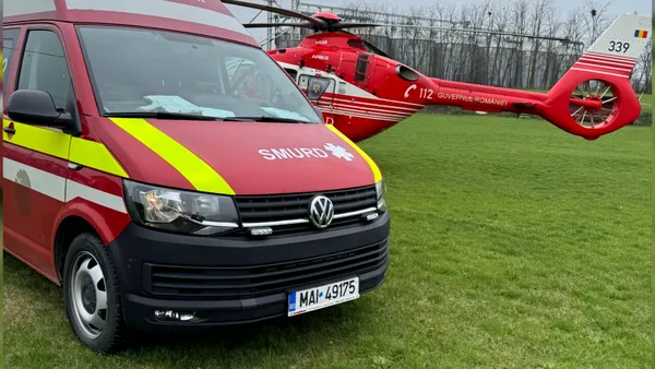 Căruță lovită de tren la Miercurea Ciuc. Un mort și 4 răniți, dintre care 3 minori. Elicopter SMURD trimis la fața locului