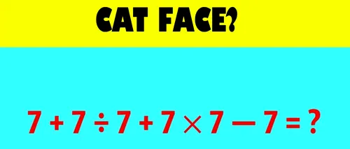 Test de inteligență pentru matematicieni | Cât face 7+7:7+7x7-7=?