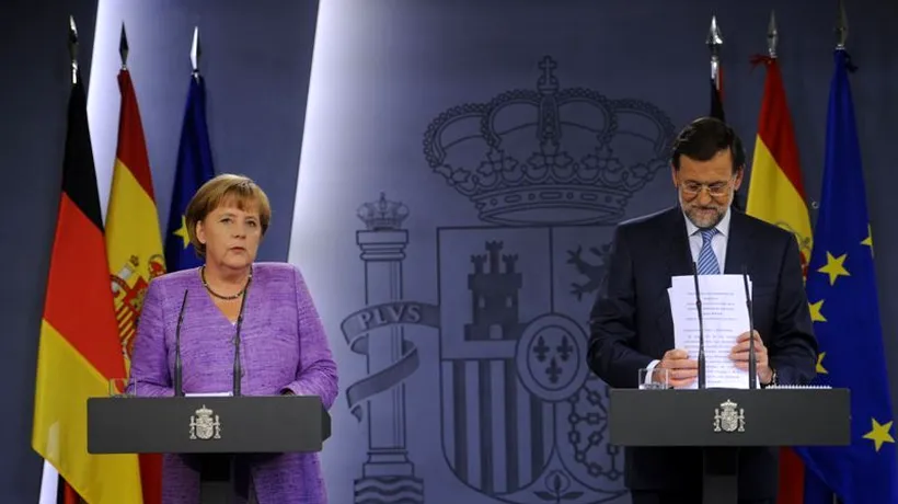 Merkel respinge apelul lui Rajoy ca națiunile puternice din zona euro să susțină economia regiunii