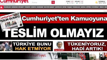 Jurnaliștii și patronii celui mai vechi cotidian de opoziție din Turcia, arestați preventiv