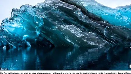 Imagini din altă lume: cum arată un aisberg răsturnat