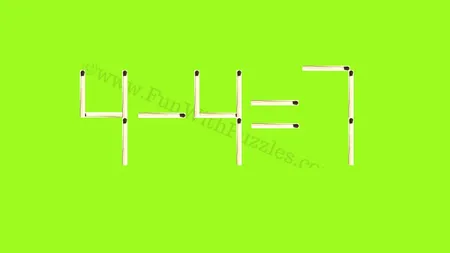 TEST de inteligență cu chibrituri | Corectați egalitatea 4-4=7, mutând un singur băț!