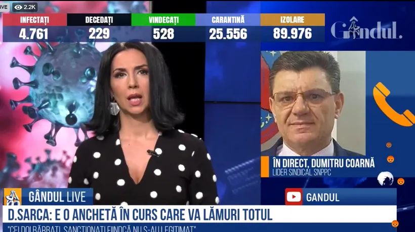 GÂNDUL LIVE. Dumitru Coarnă, lider sindical SNPPC: „Dacă nu o să scuipați polițiștii, nu le puneți mâna în gât și nu o să le rupeți epoleți, nu o să primiți același tratament”