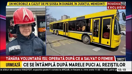 O voluntară ISU a fost grav rănită, după ce a salvat o femeie prinsă în ușile unui autobuz, la Constanța. Tânăra a fost operată