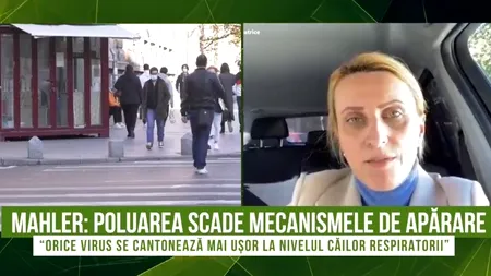 Dr. Beatrice Mahler la Gândul Green: ”Poluarea scade mecanismele de apărare ale plămânului. Orice infecție sau virus se cantonează mai ușor la nivelul căilor respiratorii”