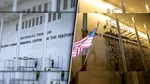 Imagini cu momentul când numele lui Donald Trump a fost îndepărtat de pe clădirea Kennedy Center, chiar înainte de ziua de naștere a președintelui