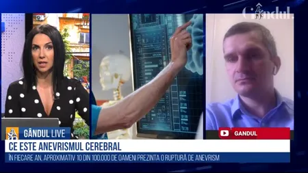 GÂNDUL LIVE. Dr. Ionuț Gobej, medic primar neurochirurg: „Cel mai frecvent simptom de rupere a unui anevrism este durerea de cap, pe care nu am mai trăit-o niciodată”