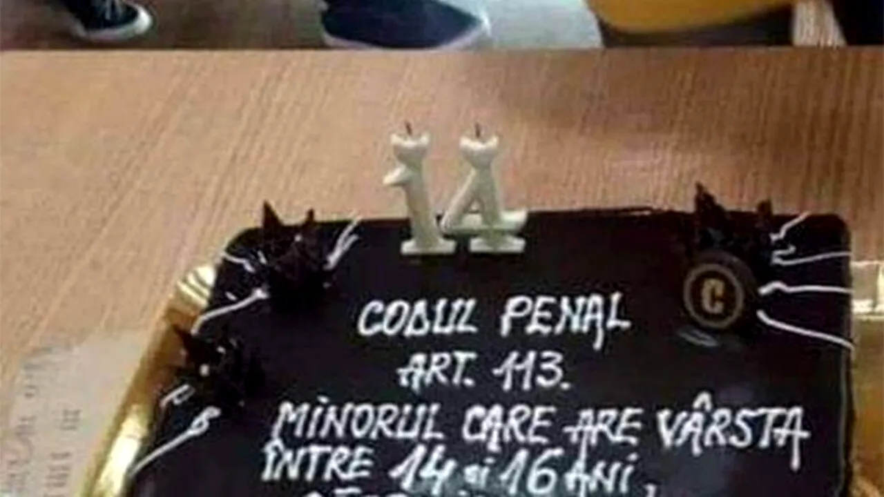 Banc? Nu, e REALITATEA! Ce a scris un român pe tortul fiului lui, Mihai: „Codul Penal, art. 113: Minorul care...