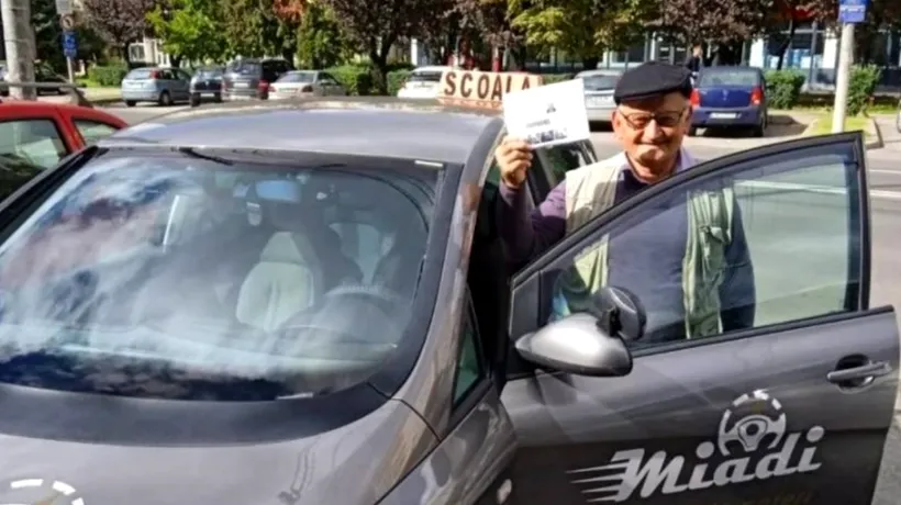 Un maramureșean a demonstrat că poate obține permisul de conducere la vârsta de 72 de ani