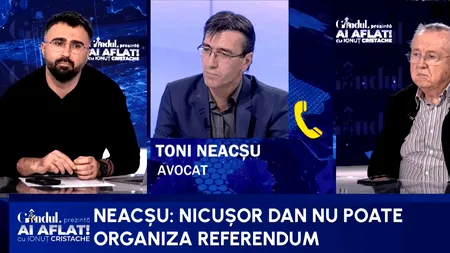 Avocatul Toni Neacșu demolează inițiativa președintelui Nicușor Dan. „În Constituție nu există referendumul unei bresle profesionale”