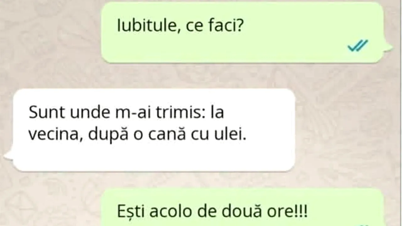 BANCUL ZILEI | Vecina și cana cu ulei