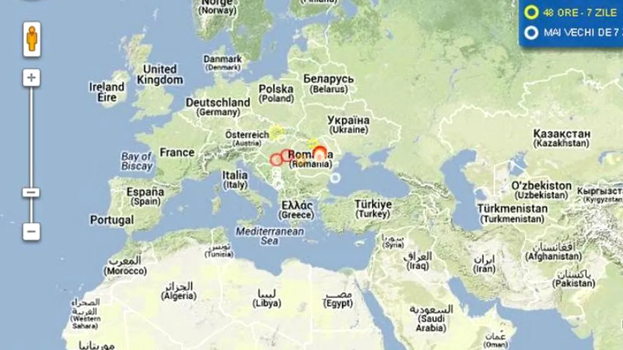 Șapte cutremure au avut loc în România în 3 zile
