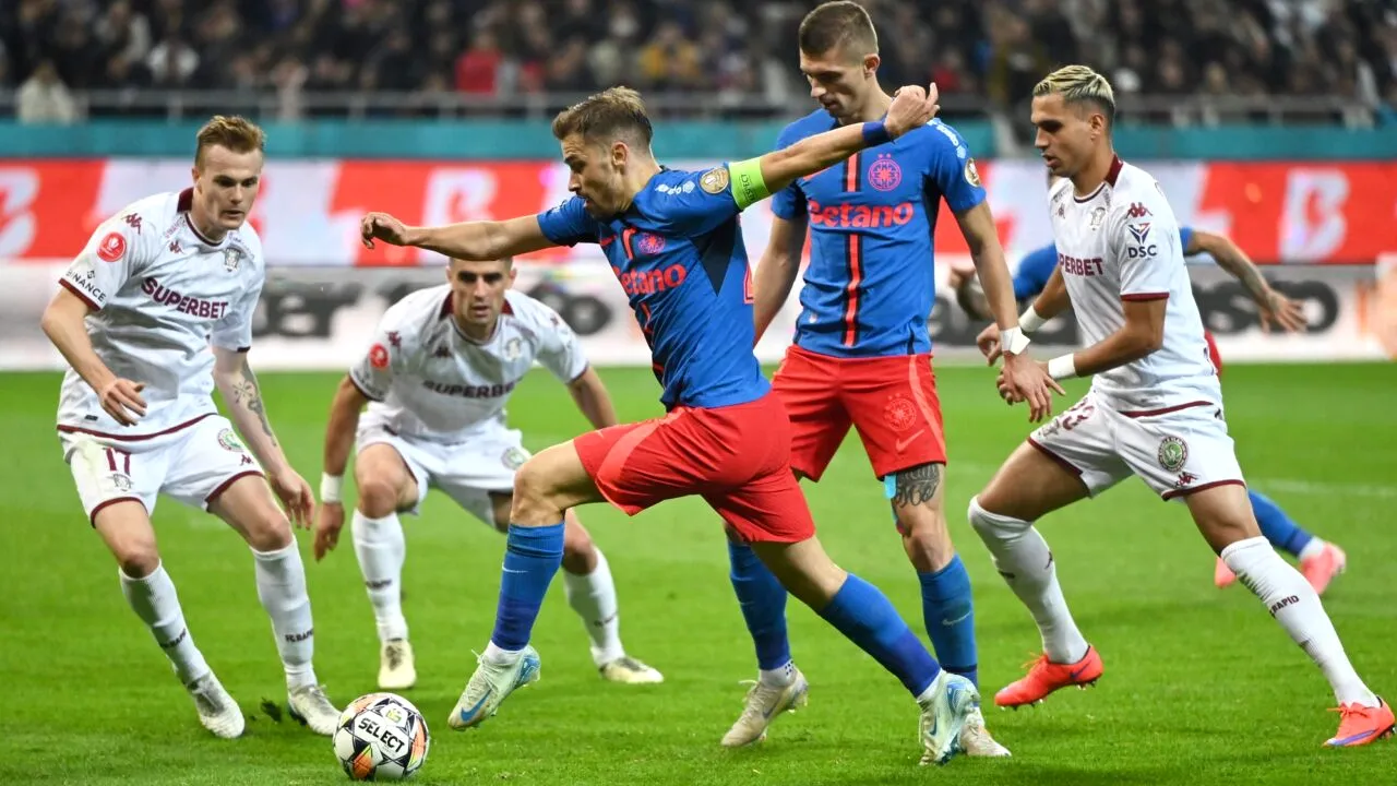 FCSB - Rapid, multe OCAZII și niciun gol! Ce au declarat antrenorii