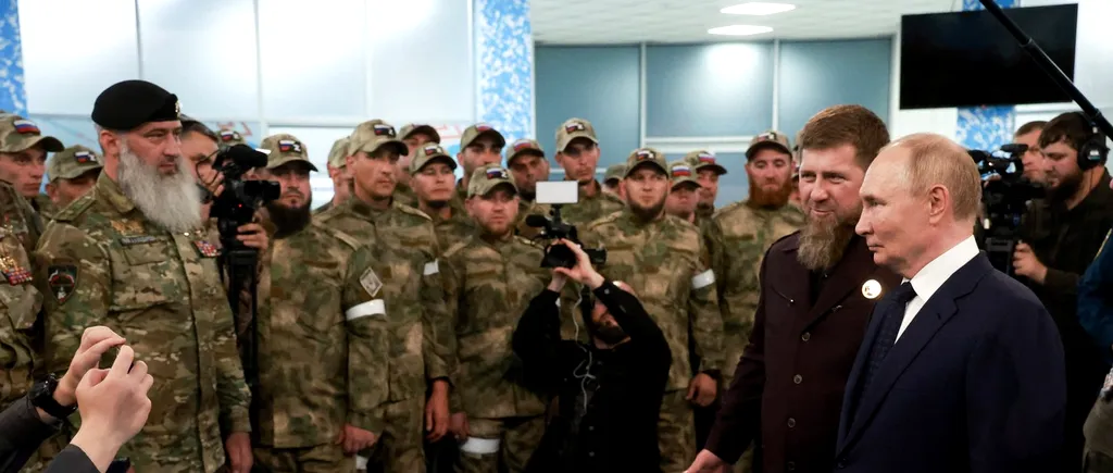 Putin și Kadîrov au inspectat trupele și voluntarii ceceni care se pregătesc să lupte împotriva Ucrainei