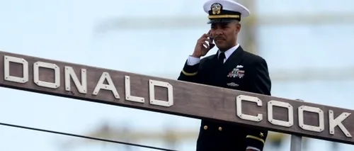 Distrugătorul american USS Donald Cook a primit botezul Mării Negre: Băsescu și hamburgeri de la McDonald's